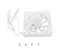 Ventilateur de boîtier silencieux ARGB PWM de 120 mm, refroidisseur de GPU de synchronisation, congélateur de CPU efficace, refroidisseur d'eau de GPU fiable, adapté au (Feuille inversée blanche)