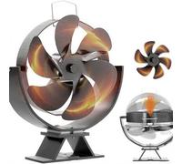 Ventilateur de brûleur à bois à fonctionnement silencieux | Ventilateur de poêle à bois à 5/6 lames | Ventilateurs de brûleur à bois | Ventilateur pour poêle à bois | Outils d'accessoires de cheminée
