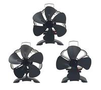 Ventilateur de brûleur à bois alimenté par la chaleur - 4,33 x 3,15 x 4,72 pouces | Ventilateur de cheminée chauffé, four, silencieux, flux d'air non électrique | Air chaud circulant, bûches de bois