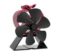 Ventilateur de brûleur, fans de poêle brûleurs en rondins, ventilateur de brûleur en rondins, ventilateur de cheminée 6 Fan de poêle à chauffage à chaleur à la lame Brûle de bois en bois rouge Ménage