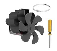 Ventilateur de brûleur Silent, Ventilateur de poêle à chaleur suspendu au mur à 6 pales, brûleur à bois et à bûches, ventilateur écologique for cheminée, économie d'énergie, Distribution de chaleur do