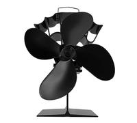 Ventilateur de brûleur, ventilateur de poêle à bois, ventilateur de poêle à 4 pales, cheminée ultra silencieuse, ventilateur écologique au feu de bois pour une répartition efficace de la chaleur
