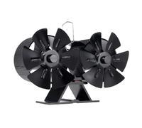 Ventilateur de brûleur, ventilateurs de poêle Brûères en rondins, ventilateur de brûleur en rondins, 12 lames Fan de poêle à puissance à la chaleur Double ventilateur de cheminée Fabilleur en bois
