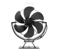 Ventilateur de brûleur, ventilateurs de poêle, brûleurs à bois, 6 pales ventilateur de poêle alimenté par la chaleur, ventilateur de cheminée rotatif à 360 degrés, ventilateur écologique silencieux et