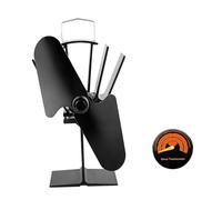 Ventilateur de brûleur, ventilateurs de poêle brûleurs à bois, ventilateur de poêle à 2 pales ventilateur de cheminée alimenté par la chaleur Poêle à bois Éco-fan radiateur soufflant cheminée