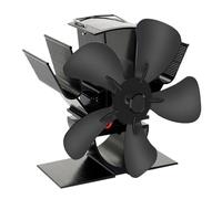 Ventilateur de brûleur, ventilateurs de poêle brûleurs en rondins, ventilateur de brûleur en rondins, ventilateur de poêle à poêle à thermos à 5 lames mini ventilateur de cheminée en bois bûche de