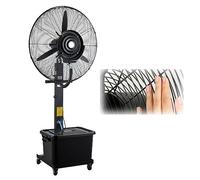 Ventilateur de Brume à Haute Puissance 22 "26" 30 "- Éventail de piédestaux de pulvérisation Industrielle pour Refroidissement par Patio extérieur, 260W / 320W / 380W, Oscillation 90 °,