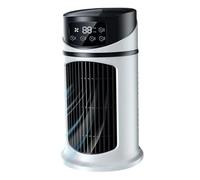 Ventilateur de brume, climatiseurs personnels 9, 5 '' de haut petite tour ventilateur 6 vitesses portables AC avec réservoir d'eau d'évaporation 300 ml refroidisseur 'air 6h Timer sans lame à l