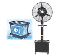 Ventilateur de Brume de 22 Pouces / 26 Pouces / 30 Pouces - Ventilateur de pulvérisation Industriel Haute Puissance à Usage extérieur, Ventilateur de Sol électrique à 3 Vitesses avec réservoir