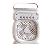 Ventilateur De Brumisation Portable, Ventilateur De Refroidissement Personnel, Mini Refroidisseur D'air Par Évaporation Avec Réservoir Eau 450ml, 5 Buses De Pulvérisation, 3 Vitesses Et 7 Couleurs LED