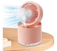 Ventilateur de brumisation : refroidisseur d'ordinateur portable réglable, unité rechargeable de lumière LED | Mini refroidisseur d'air personnel pour bureau, chambre, étude, voyage en plein air