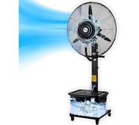 Ventilateur De Brumisation sur Socle Industriel, Seau De 42l 25" Ventilateur De Refroidissement Extérieur à Grande Vitesse, Oscillant à 90 ° à 3 Vitesses 4 Roulet, One Color, 29 inches