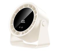 Ventilateur de Bureau,3600 mAh Petit Ventilateur Portable Rechargeable USB avec 100 Vitesses,Réglage à 105°,Écran LED,Ultra Puissant Ventilateurs de Table Silencieux pour Chambre,Bureau,Cuisine,Salon