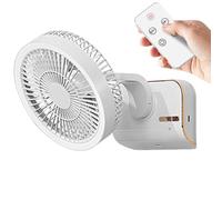 Ventilateur De Bureau à Circulation D'Air,Ventilateur Mural Avec Télécommande,Indispensable En Temps Chaud, 5 Vitesses De Vent - Pour Étagère Et Salon