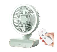 Ventilateur de bureau avec circulation d'air - Modèle avec télécommande | Flux de chaleur puissant | Utilisation dans une chambre, une table de chevet, une étagère, un salon, une collation intérieure