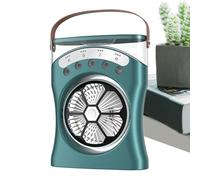 Ventilateur de bureau avec nébuliseur - Ventilateur de table rechargeable avec pulvérisateur d'eau - Outil de refroidissement silencieux rotatif à 180° pour adolescents, étudiants et environnements