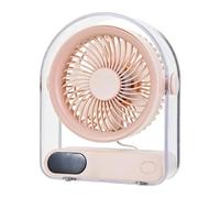 Ventilateur de bureau - Circulateur alimenté par USB, appareil compact de 19 cm pour la gestion du flux d'air, unité portable à 5 vitesses avec moniteur d'état numérique, accessoire d'été, déménageur