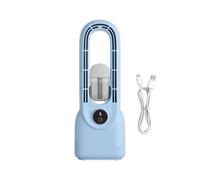 Ventilateur de bureau | Dispositif de ventilation sans pales 6 vitesses Charge Type-C, 1500 mAh, ventilateur portable silencieux avec brumisation | pour voiture, maison, table de chevet, bureau, PLA