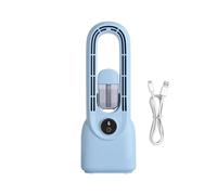Ventilateur de bureau - Dispositif sans pales 6 vitesses - Charge Type-C, 1500 mAh, ventilateur portable silencieux avec brumisation | Pour plage, école, tête, voiture, maison, chambre à coucher