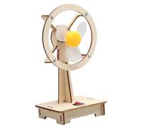 Ventilateur de bureau en bois fait à la main - Jouet de fan de plus de 7 ans pour les expériences scientifiques, projets scolaires primaires faits à la main