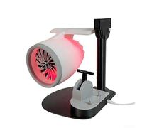 Ventilateur de bureau imprimé en 3D, turboventilateur créatif USB avec humidificateur, effets de flamme réalistes, style moteur à jet, capacité de 50 ml pour affichage de bureau (rouge)