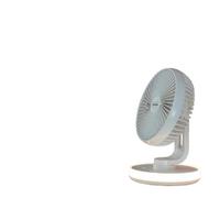 InnovaGoods Ventilateur de bureau FanLed Ø6,6'' rechargeable 4000 mAh Blanc