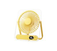 Ventilateur de Bureau Mini Ultra Fin Transparent Rechargeable USB Type-C, Ventilateur de Table Silencieux Inclinable Plusieurs Vitesses pour Bureau Étude Chambre Été Cadeau Étudiant Salarié