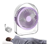 Ventilateur De Bureau Multifonctionnel-ventilateurs Rechargeables Portables Grand Angle 360 ° À 5 Vitesses Avec Lumières, Petit Ventilateur De Bureau | Dispositif De Refroidissement Personnel, Burea