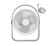 Ventilateur De Bureau Multifonctionnel-ventilateurs Rechargeables Portables Grand Angle 360 ° À 5 Vitesses Avec Lumières, Petit Ventilateur De Bureau | Dispositif De Refroidissement Personnel, Burea