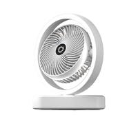 Ventilateur de Bureau Personnel - Modèle Compact avec Lumière Incorporée,Oscillant 3 Vitesses Alimenté par Batterie, Lumière pour Maquillage Rafraîchisseur d'Air pour Chevet et Voyage