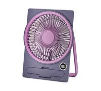 Ventilateur de bureau, petit outil de refroidissement électrique silencieux, alimenté par USB, ventilateur personnel avec écran numérique LCD, design à suspendre ou à poser pour cuisine, bureau
