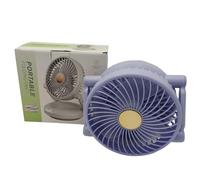 Ventilateur de bureau - Petit refroidisseur silencieux, ventilateur pliable portable, appareil de refroidissement oscillatoire, unité de batterie lumineuse LED avec outil de flux d'air silencieux |