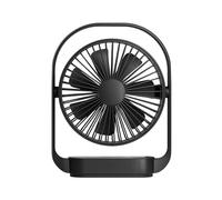 Ventilateur de bureau portable rechargeable par USB 4000 mAh avec lumière, taille compacte, facile à transporter et à ranger ; peut être placé sur le bureau lorsque vous allez, ventilateur de bureau