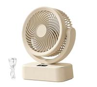 Ventilateur de bureau portable, ventilateur oscillant à 6 vitesses, ventilateur mural rechargeable, ventilateurs d'air de refroidissement pour la maison, le bureau, la chambre, les voyages, le camping