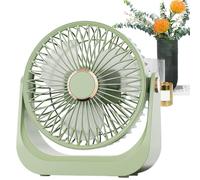 Ventilateur De Bureau, Puissant Ventilateur De Bureau Personnel - Refroidisseur Calme Portable Avec Pente À 90 Degrés, Monteur De Circulation D'air Rechargeable Pour Le Support Mural De Camping De Cui