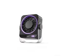 Ventilateur de bureau rechargeable alimenté par USB offrant 199 niveaux de flux d'air, 35 dB, fonctionnement silencieux, inclinaison à 120 degrés et 18 heures d'autonomie pour un usage quotidien (gris