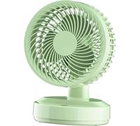 Ventilateur de bureau rechargeable par USB Circulation de l'air Ventilateur de table portable silencieux pour étudiant Dortoir Maison Vert Type de tête mobile