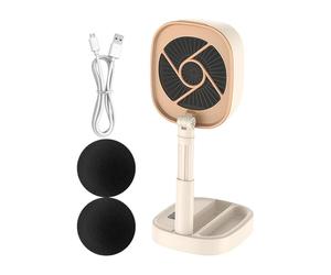 Ventilateur de bureau rechargeable, système d'extraction de fumée de cuisine pliable, filtre à air avec capture de graisse, purificateur de fumée ABS silencieux, hotte de comptoir avec design