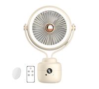 Ventilateur de bureau rotatif sans balais avec vitesse réglable pour bureau, voyage, camping, refroidissement portable