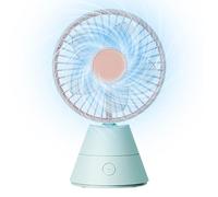 Ventilateur de bureau silencieux à chargement USB | Angle réglable pour table personnelle, rechargeable par temps chaud, circulation d'air compacte pour chambre à coucher, camping, pique-nique