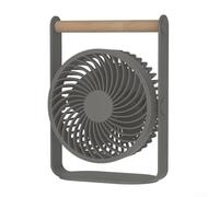 Ventilateur de bureau silencieux alimenté par USB avec trois contrôles de vitesse et un flux d'air puissant, conçu pour la maison, le bureau ou la chambre, compact et léger (gris foncé)