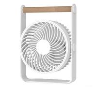 Ventilateur de bureau silencieux alimenté par USB avec trois contrôles de vitesse et un fort flux d'air, conçu pour la maison, le bureau ou la chambre, compact et léger (blanc)