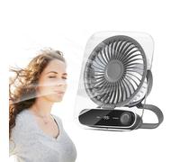 Ventilateur de bureau silencieux | Petit ventilateur de bureau pliable et silencieux - Gadgets cool portables, refroidisseur d'air mural avec veilleuse rechargeable pour chambre à coucher, extérieur