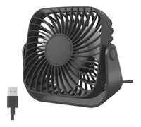 Ventilateur de bureau - TOMASORTEL - Petit - 3 vitesses - Oscillation 360° - USB non amovible