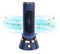 Ventilateur de bureau tour silencieux et portable sans pales avec 3 vitesses, oscillant à 120°, flux d'air unique, ventilateur de table électrique 4000 mAh, pour la maison, le bureau, la chambre à