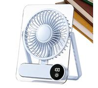 Ventilateur de bureau ultra fin, rechargeable à 100 vitesses, support mural | Cela vous donne 100. Appuyez longuement pour affiner d'un murmure à un éclat. L'écran LED indique votre vitesse exacte