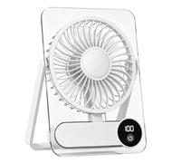 Ventilateur de bureau ultra fin, rechargeable à 100 vitesses, support mural | Cela vous donne 100. Appuyez longuement pour affiner d'un murmure à un éclat. L'écran LED indique votre vitesse exacte