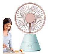 Ventilateur de bureau USB | 3 vitesses - Léger et grand angle réglable pour temps chaud pour chambre à coucher, table de pique-nique, camping, chevet
