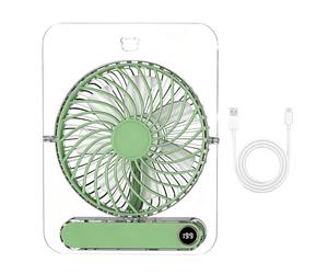 Ventilateur De Bureau USB,Appareil USB Portatif Transparent avec 5 Vitesses | Ventilateur De Bureau Silencieux - Pour Voyage Camping Plage Activités Sportives Randonnée Pêche Shopping Excursion
