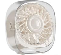 Ventilateur de bureau USB avec veilleuse, ventilateur de refroidissement silencieux à 4 vitesses, ventilateur de bureau semi-transparent crème pour bureau, chambre à coucher, étude, circulateur d'air